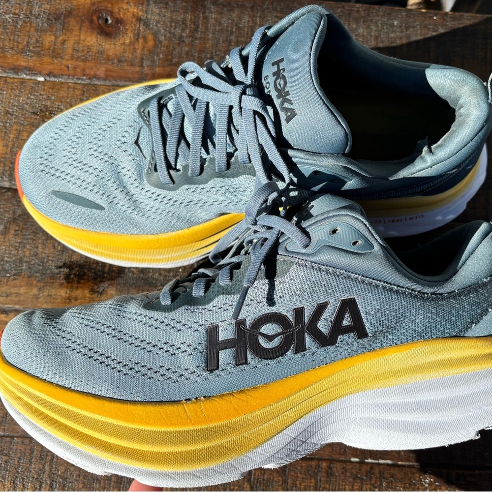 HOKA Men's Running Shoes - Gray and Yellow